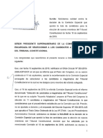 Pedido de Nulidad Del Proceso de Elección de Nuevos Integrantes Del Tribunal Constitucional