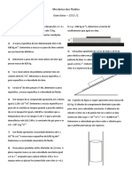 Exercícios Propostos Mecânica Dos Fluidos PDF