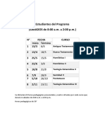 Programación de Cursos-Sábados