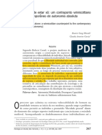 A capacidade de estar só: contraponto à autonomia absoluta