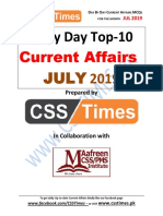 Day by Day Current Affairs For The Month of July 2019