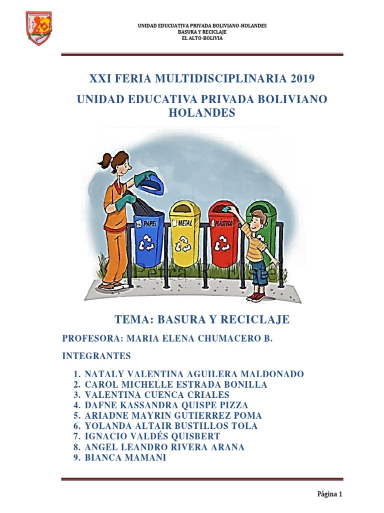 Basura y Reciclaje | PDF | Reciclaje | Residuos