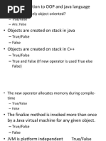 Introduction To OOP and Java Language: - Is Java Completely Object Oriented?