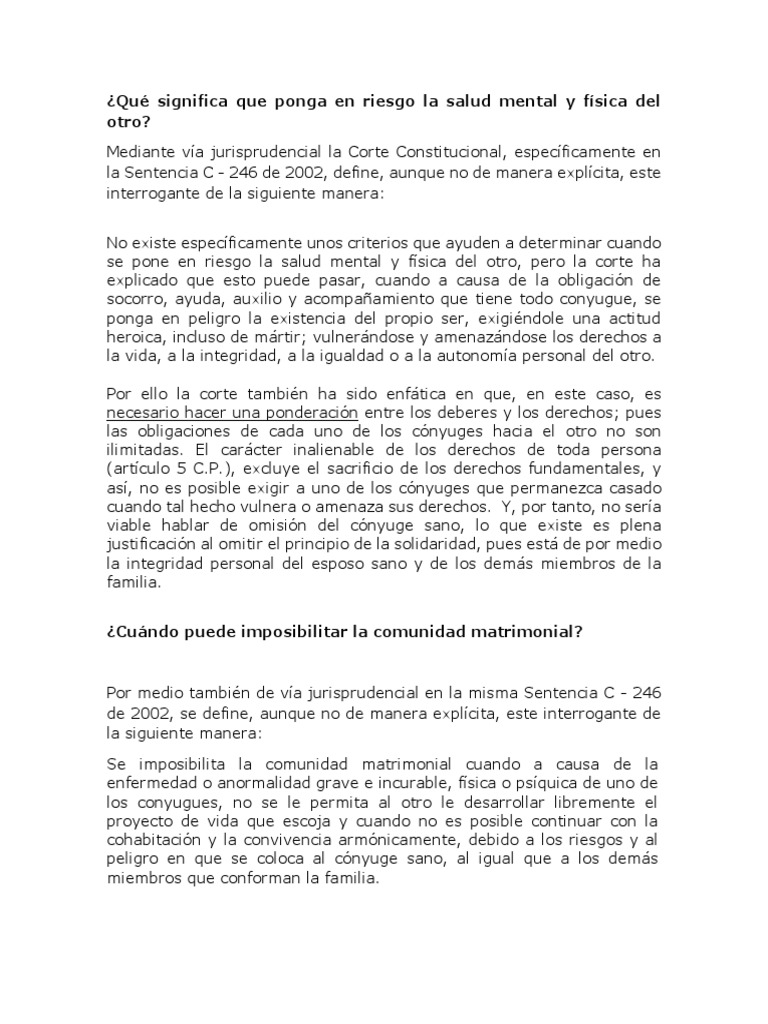 Causal 6 Divorcio Articulo 154 Codigo Civil PDF Divorcio Justicia
