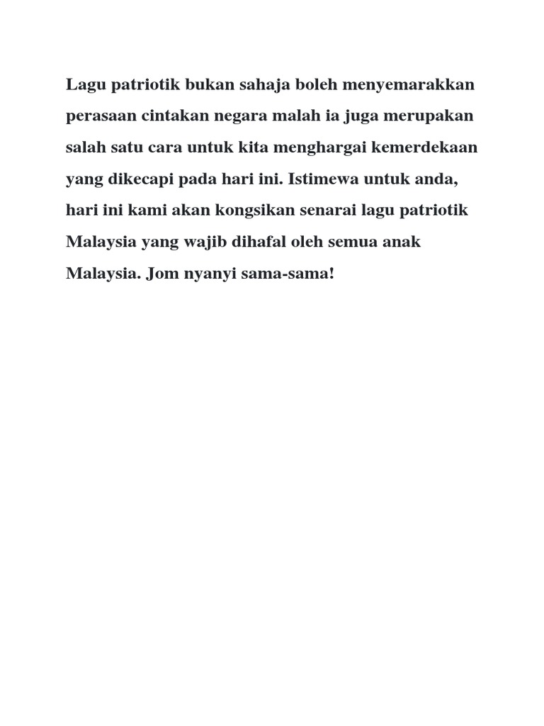 Lagu Negaraku Lirik Faizal Tahir