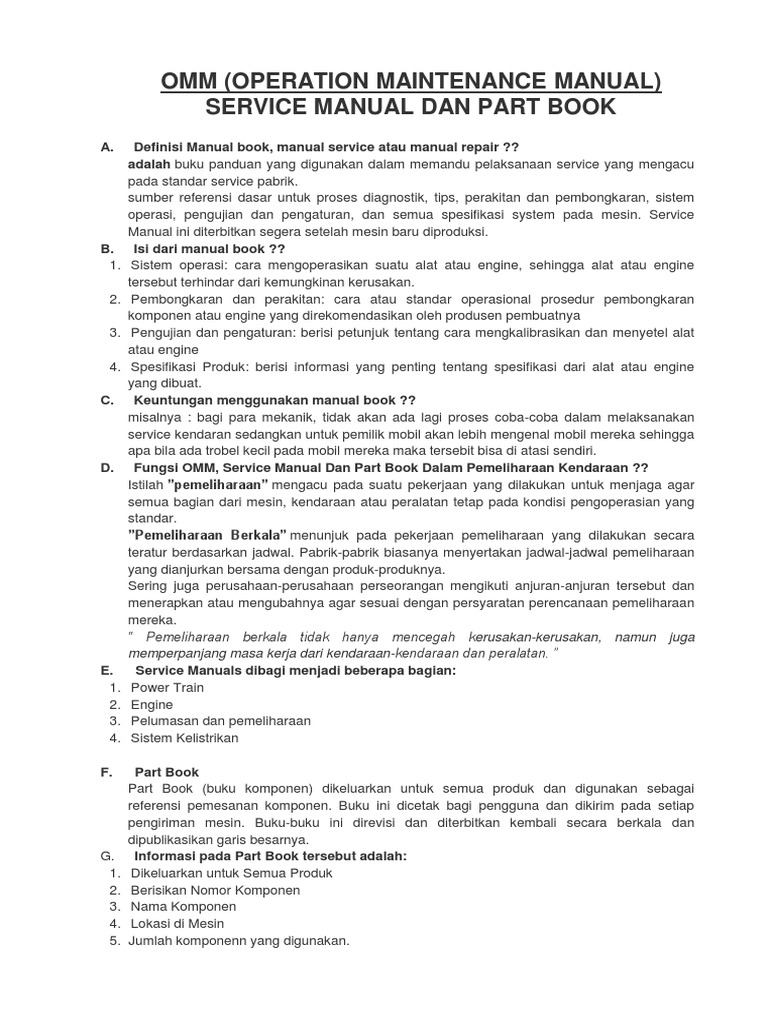 OMM | PDF | Teknologi & Rekayasa