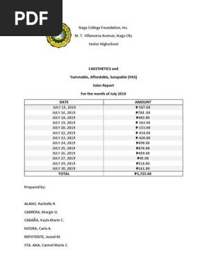 Sales Report