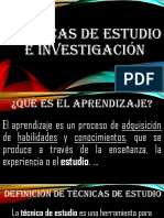 Técnicas de Estudio e Investigación Proyeccion