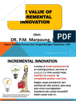The Value of Incremental Innovation: DR. P.M. Marpaung, M.SC