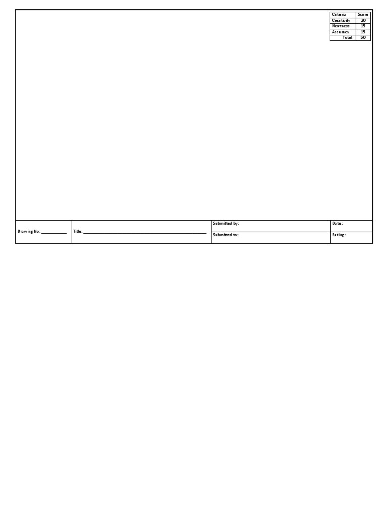 Drawing Evaluation Rubric | PDF