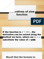Derivatives of Sine Function