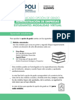 Opcion de Grado Administración de Empresas 2019-1