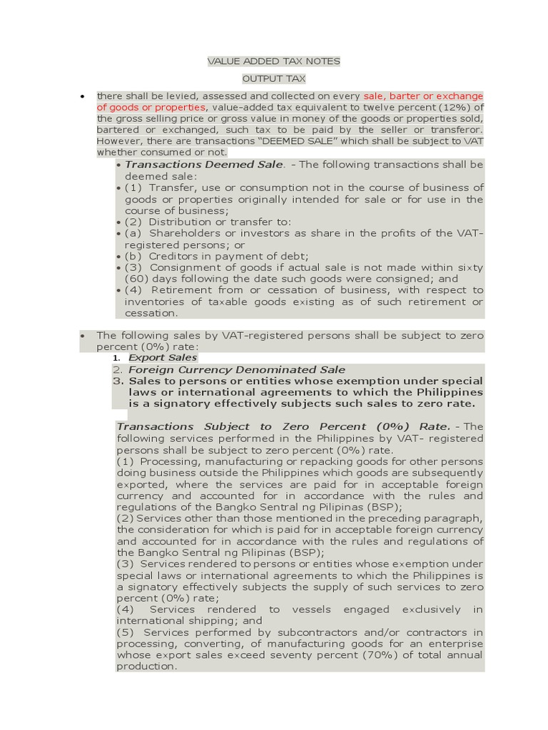 VAT Guidelines and Exemptions Explained | PDF | Value Added Tax | Taxes