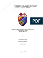 Effects of Absenteeism To The Academic Performances of Grade 12 Students in Ama Computer College Cebu Campus 1 SEMESTER 2018-2019