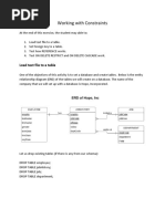 Working With Constraints MySQL