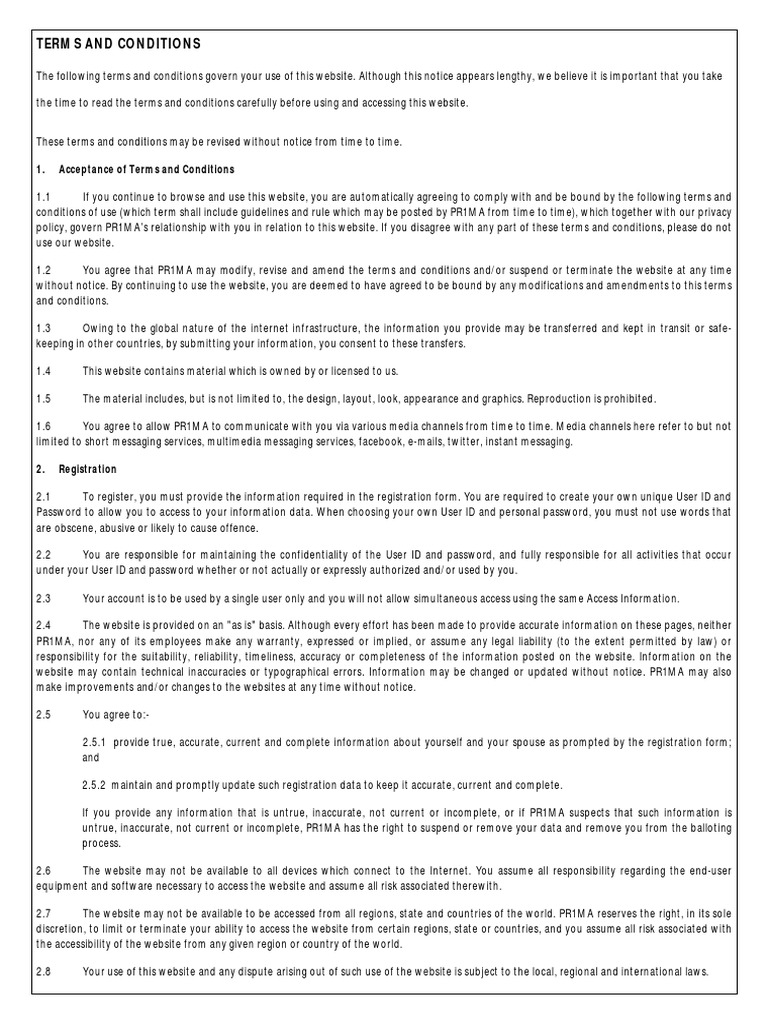 Acceptance of Terms and Conditions | PDF | Information Security | Trademark