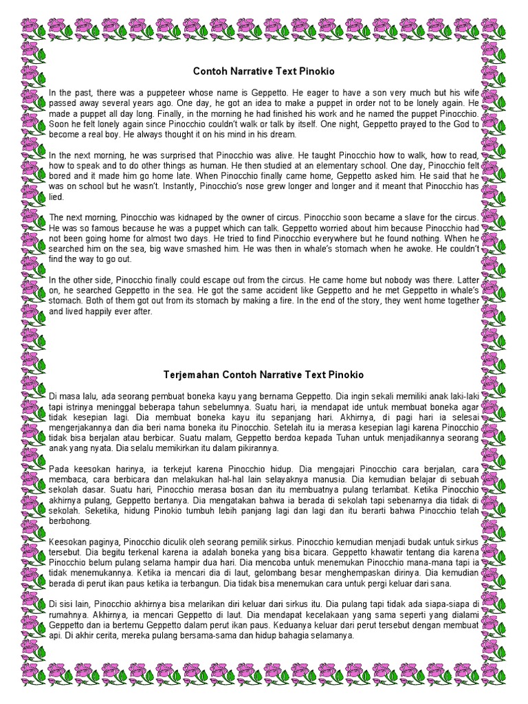 Contoh Narrative Text Pinokio Pinocchio Fictional Dolls And Dummies
