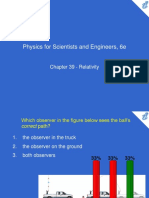 Physics For Scientists and Engineers, 6e: Chapter 39 - Relativity