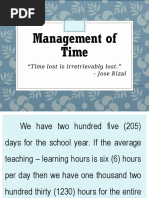 Management of Time - Principles