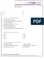 Films and Entertainment - Answers 2 PDF
