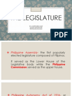 The Legislature - REPORT IN POLITICS