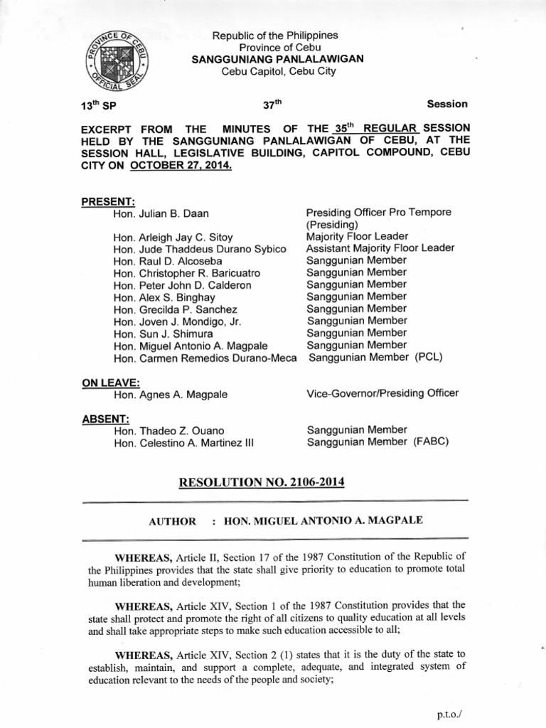 Anti Truancy Ordinance Pdf