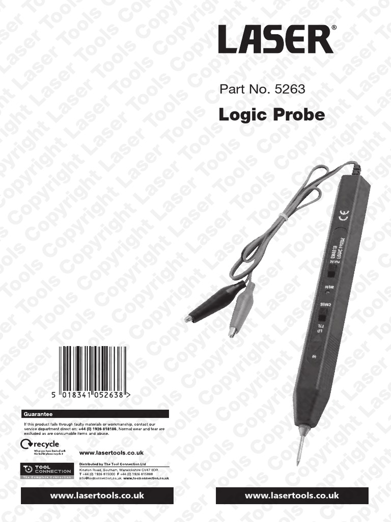 Logic Probe Specifications and Operating Instructions PDF Logic
