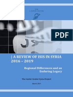 A Review of Isis in Syria 2016 - 2019: Regional Differences and An Enduring Legacy