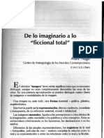 Augé, Marc - de Lo Imaginario A Lo Ficcional Total