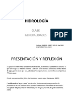 Clase 1 - Generalidades HIDROLOGÍA