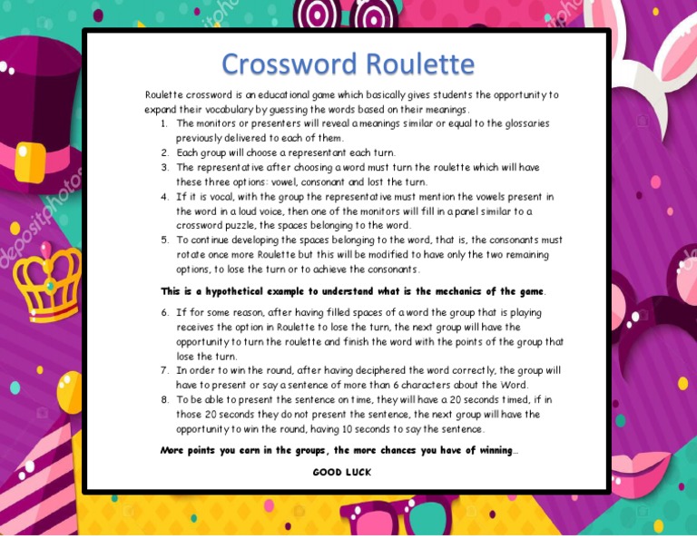 Crossword Roulette: This Is A Hypothetical Example To Understand What ...