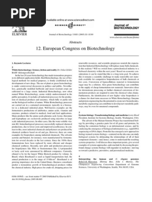 10 1016 J Jbiotec 05 06 005 Pdf Proteomics Biotechnology