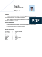 Jeson Kidd P. Espiritu: Address: 647 San Juan 1, City of General Trias Mobile: 09090768360