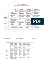 Rubric For Brochure: (Teacher May Explain Specific Assignment in This Space.)