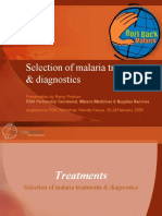 Selection of Malaria Treatments & Diagnostics