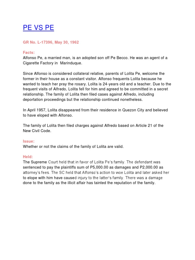 Case Digest Pe Vs Pe PDF