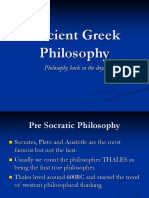 Ancient Greek Philosophy: Philosophy Back in The Day