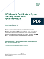 Cyber Security Cyber Security Introduction Specimen Paper