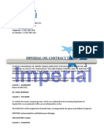 Imperial Oil Limited Canada Contract Terms