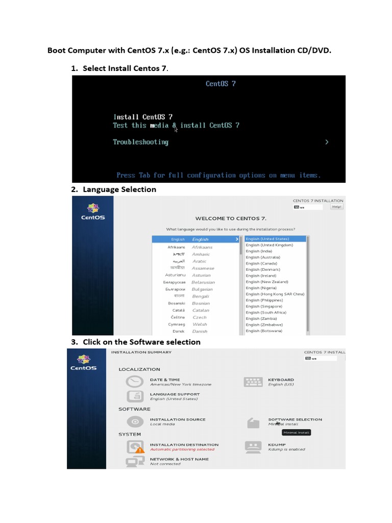 CentOS 7.x Installation Guide | PDF | Computers
