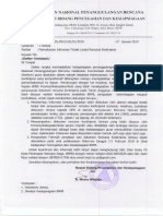 Surat Permohonan Informasi Tindak Lanjut Rencana Kontinjensi