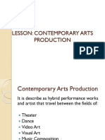 Lesson: Contemporary Arts Production