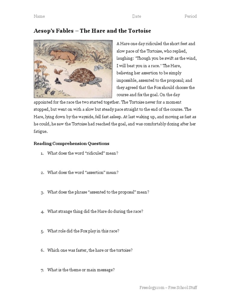 The Tortoise and the Hare Summary | PDF