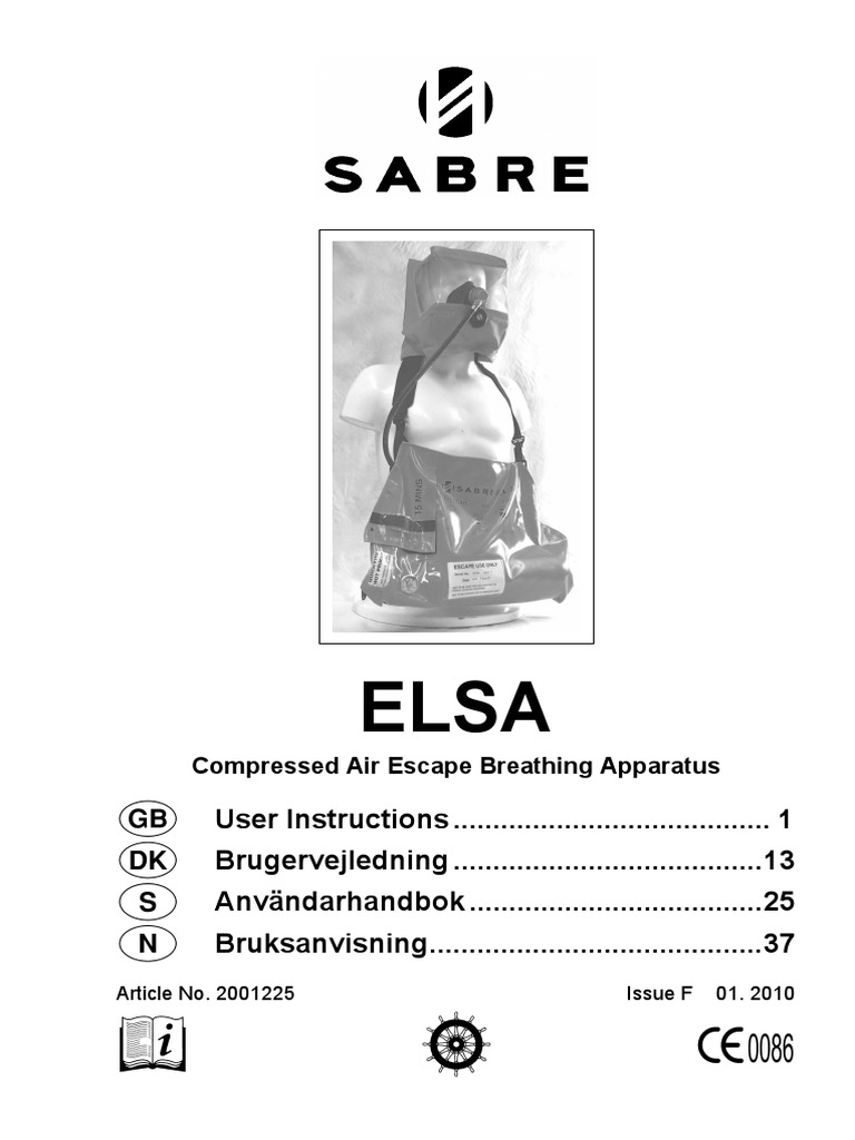 Elsa Manual Sabre PDF Valve Gases