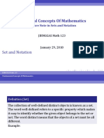Fundamental Concepts of Mathematics: Lecture Note in Sets and Notation