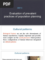 Evaluation of Prevalent Practices of Population Planning