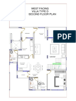 Villa Type D Second Floor Plan West Facing