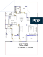 Villa Type B East Facing Second Floor Plan: Sit Out Toilet 5'-0" X 8'-2"