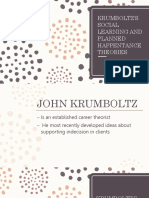 Krumboltz'S Social Learning and Planned Happentance Theories