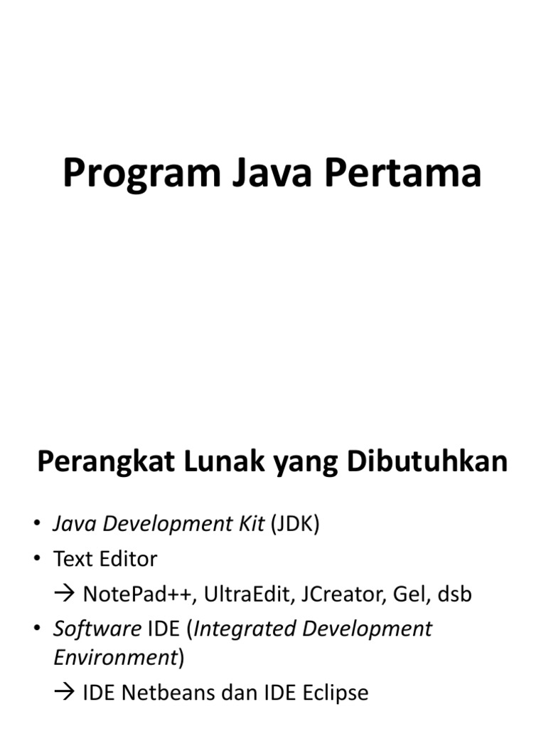 Panduan Instalasi Java dan JCreator | PDF
